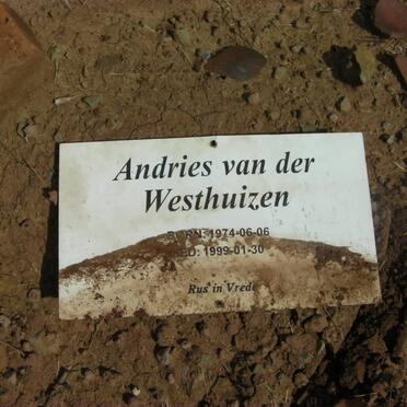 WESTHUIZEN Andries, van  der 1974-1999