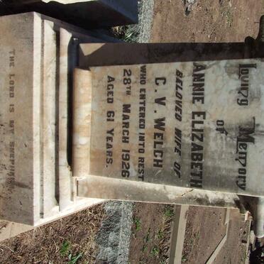 WELCH Annie Elizabeth -1926