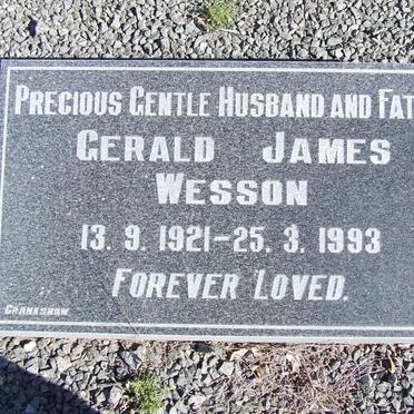 WESSON Gerald James 1921-1993 