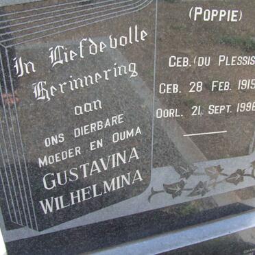 WET Gustavina Wilhelmina, de nee DU PLESSIS 1915-1996