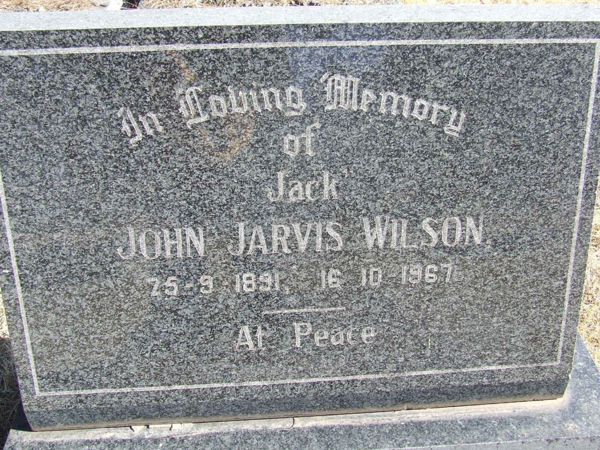 WILSON John Jarvis 1891-1967