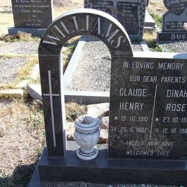 WILLIAMS Claude Henry 1910-1982 &amp; Dinah Rose 1900-1982