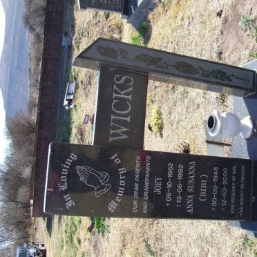 WICKS Joey 1952-1992 :: WICKS Anna Susanna 1948-2000