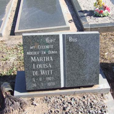 WITT Martha Louisa, de 1907-1978