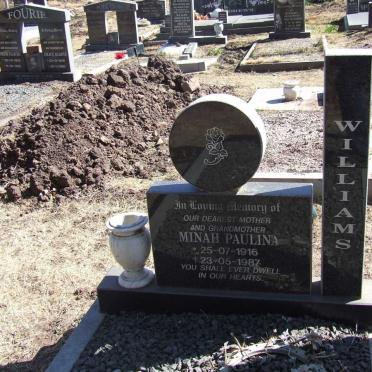 WILLIAMS Minah Paulina 1916-1987