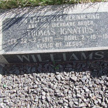 WILLIAMS Thomas Ignatius 1919-1964