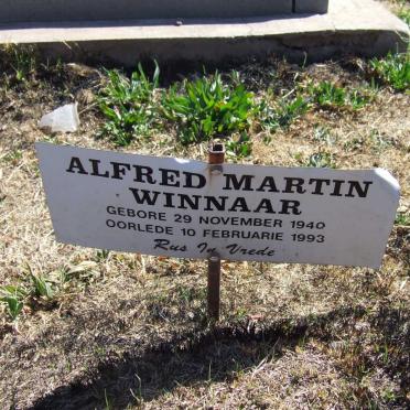 WINNAAR Alfred Martin 1940-1993