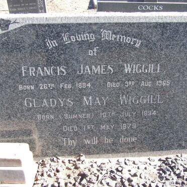WIGGILL Francis James 1884-1965 &amp; Gladys May SUMNER 1894-1979