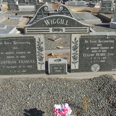 WIGGILL Elijah Henry 1921-1993 &amp; Gertrude Frances DU RANDT 1925-1981
