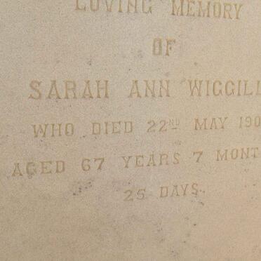WIGGILL Sarah Ann -1901