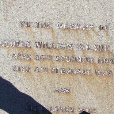 WILSON George William 1894-1927 