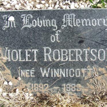 ROBERTSON Violet nee WINNICOTT 1892-1989