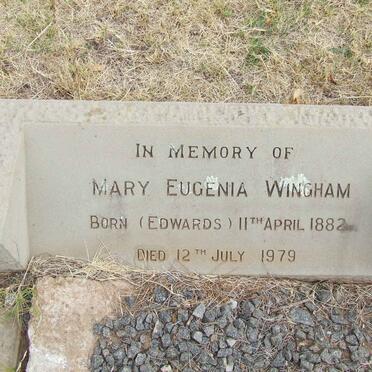 WINGHAM Mary Eugenia nee EDWARDS 1882-1979