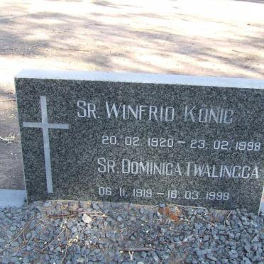 KONIG Winfrid 1920-1998 :: TWALINGCA Dominica 1919-1999