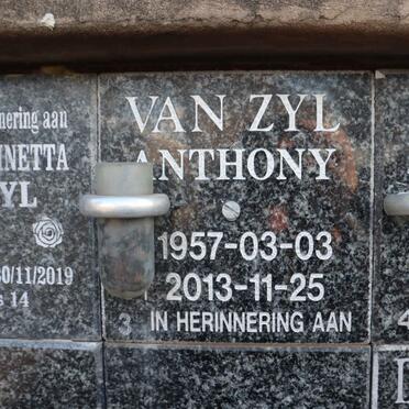 ZYL Anthony, van 1957-2013