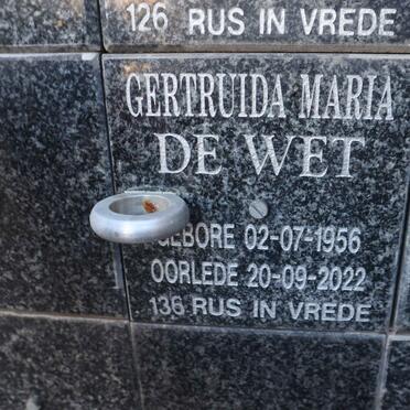 WET Gertruida Maria, de 1956-2022