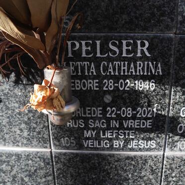 PELSER Aletta Catharina 1946-2021