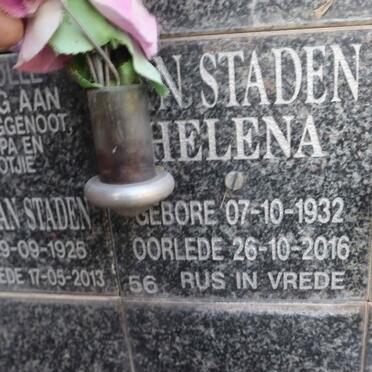 STADEN Helena, van 1932-2016