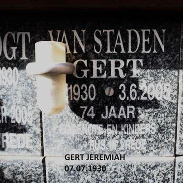 STADEN Gert, van 1930-2005
