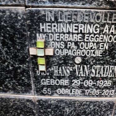 STADEN J.?, van 1925-2013