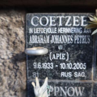 COETZEE Abraham Johannes Petrus 1933-2005