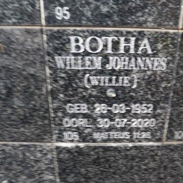 BOTHA Willem Johannes 1952-2020
