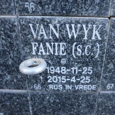 WYK Fanie S.C., van 1948-2015