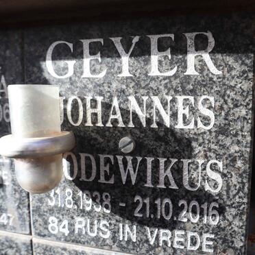 GEYER Johannes Lodewikus 1938-2016