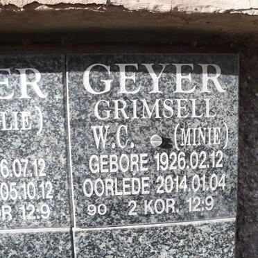 GEYER Grimsell W.C. 1926-2014