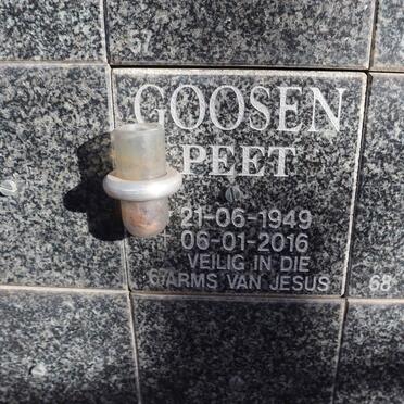 GOOSEN Peet 1949-2016