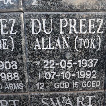 PREEZ Allan, du 1937-1992