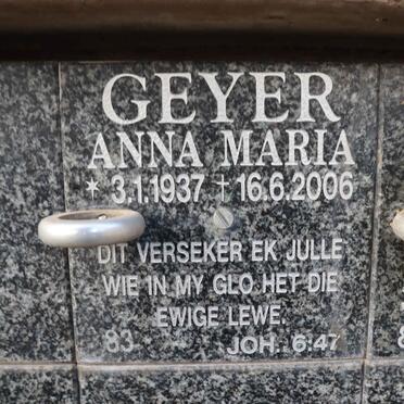GEYER Anna Maria 1937-2006
