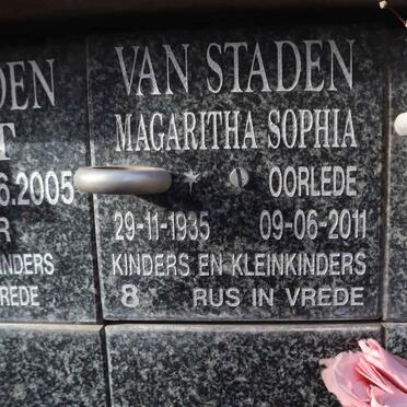 STADEN Magaritha Sophia, van 1935-2011