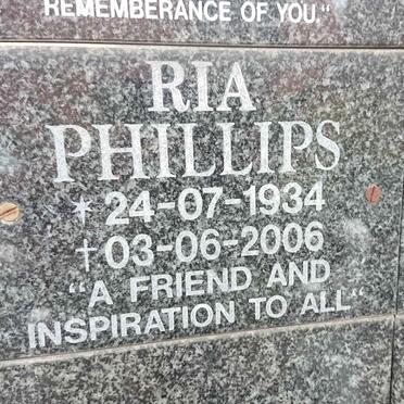 PHILLIPS Ria 1934-2006