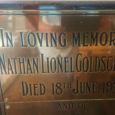 GOLDSCHMIDT Nathan Lionel -1922