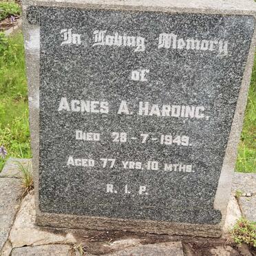 HARDING Agnes A. -1949