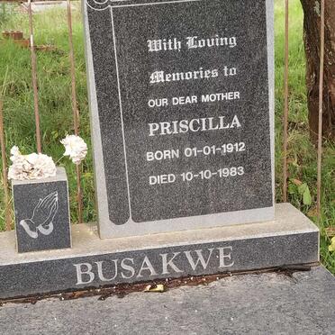 BUSAKWE Priscilla 1912-1983