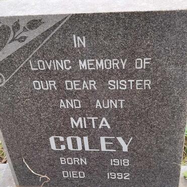 COLEY Mita 1918-1992