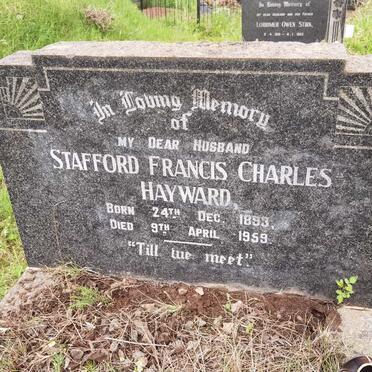 HAYWARD Stafford Francis Charles 1893-1959