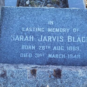 BLACK Sarah Jarvis 1869-1948