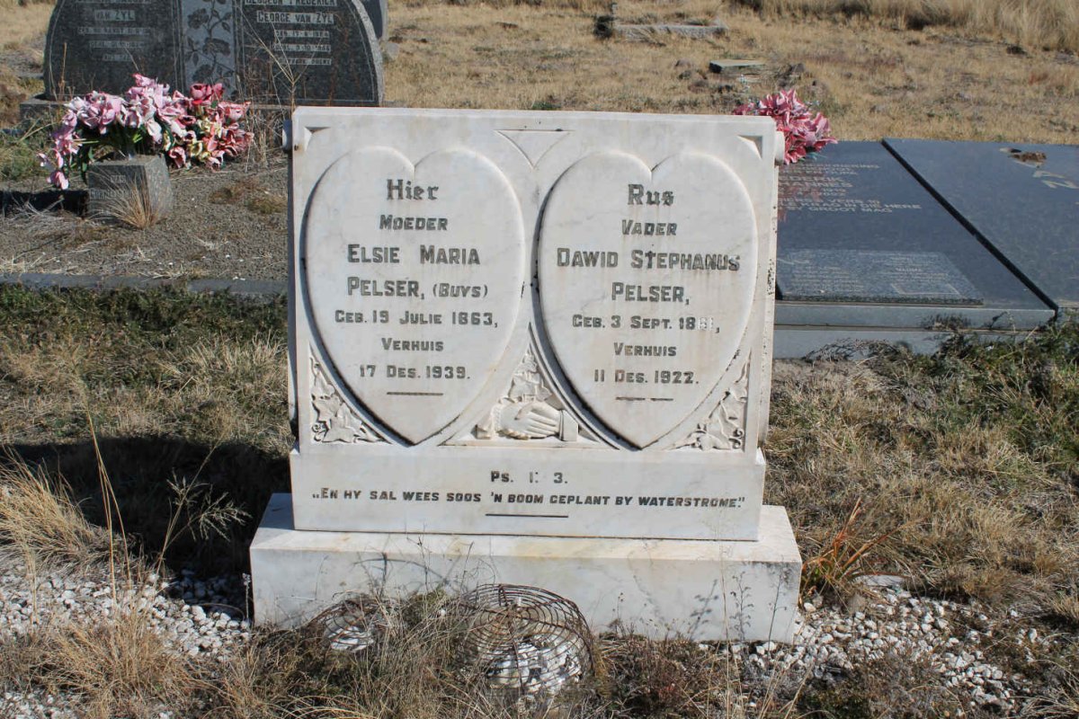 PELSER Dawid Stephanus 1861-1922 &amp; Elsie Maria BUYS 1863-1939