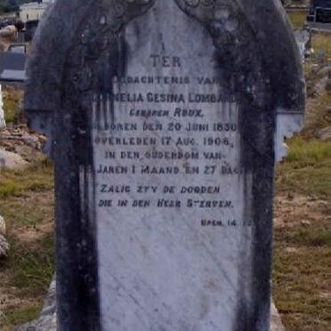 LOMBARD Cornelia Gesina nee ROUX 1830-1905