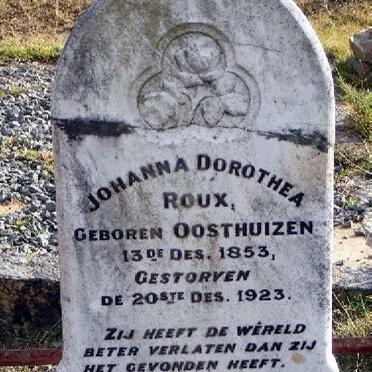 ROUX Johanna Dorothea nee OOSTHUIZEN 1853-1923