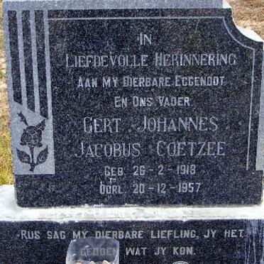 COETZEE Gert Johannes Jacobus 1918-1957