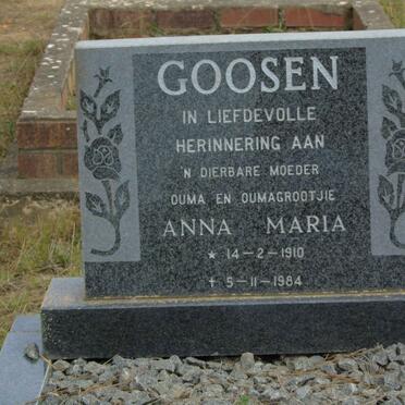 GOOSEN Anna Maria 1910-1984