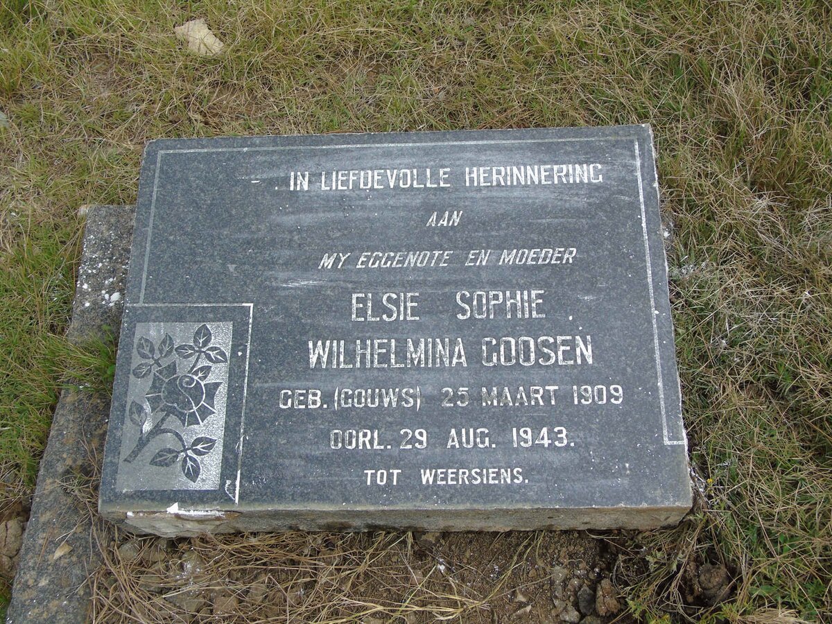 GOOSEN Elsie Sophie nee GOUWS 1909-1943