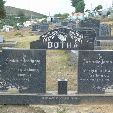 BOTHA Pieter Jacobus Joubert 1901- &amp; Charlotte Maria SWANEPOEL 1902-1983