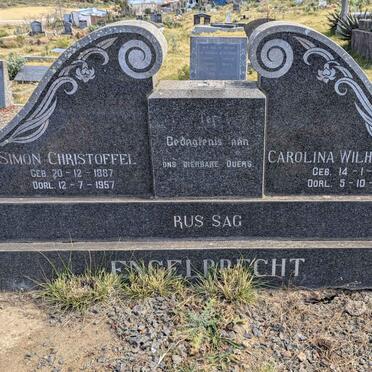 ENGELBRECHT Simon Christoffel 1887-1957 & Carolina Wilhelmina 1895-1976