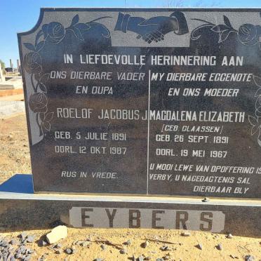 EYBERS Roelof Jacobus J. 1891-1987 &amp; Magdalena Elizabeth CLAASSEN 1891-1967