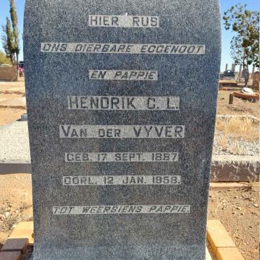 VYVER Hendrik G.L., van der 1885-1958